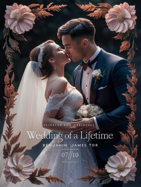 une affiche pour un mariage de la vie