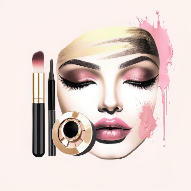 Photo une affiche pour une marque de maquillage appelée 