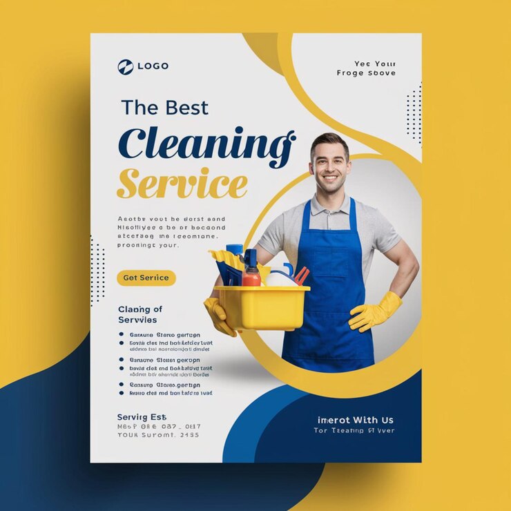 Photo une affiche pour le meilleur service de nettoyage pour le mieux service de service