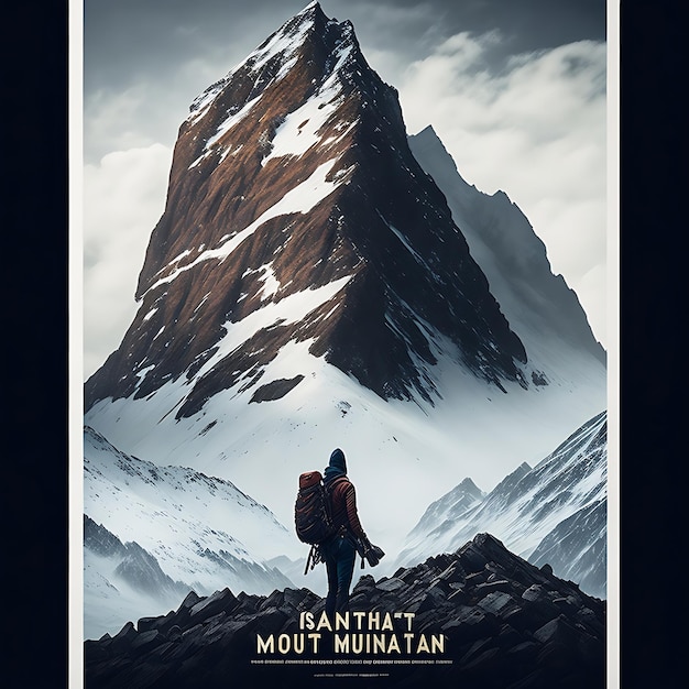 affiche pour la montagne un film générative ai