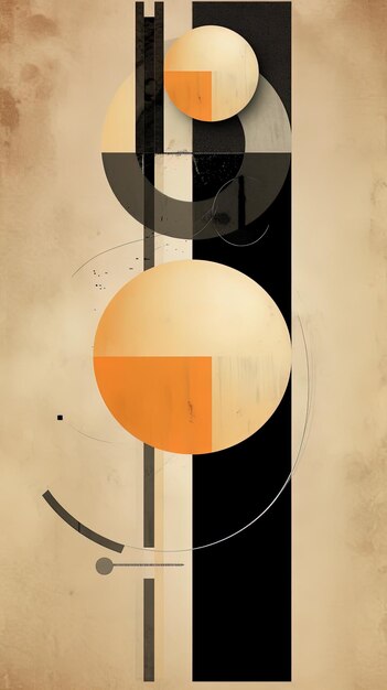 une affiche pour une peinture appelée le cercle orange