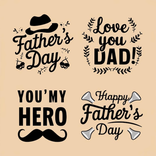 Photo une affiche pour les pères les pères avec une moustache et une mouste