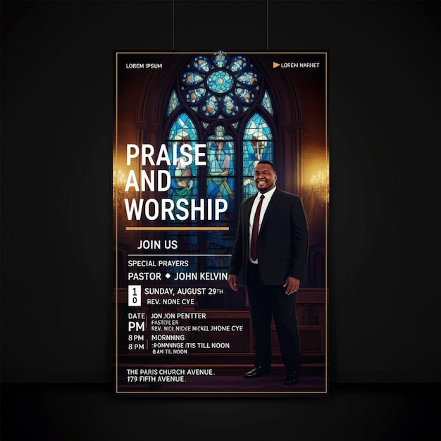 une affiche pour le seigneur et le culte du culte
