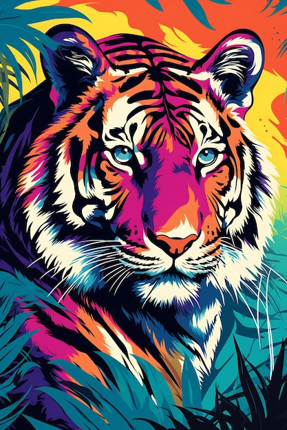 une affiche pour le tigre par personne