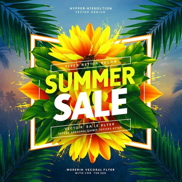 une affiche pour la vente d'été montre une vente d' été