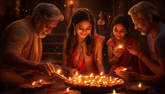 Une affiche professionnelle de Diwali à envoyer aux collègues