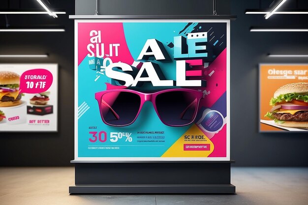 Photo une affiche de promotion de vente irrésistible