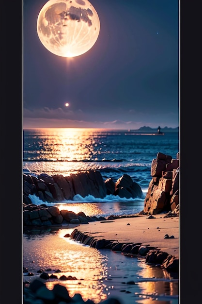 Photo une affiche qui dit 'la lune' dessus