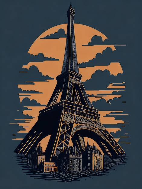 Une affiche qui dit tour eiffel dessus