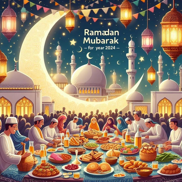 Une affiche de Ramadan Mubarak