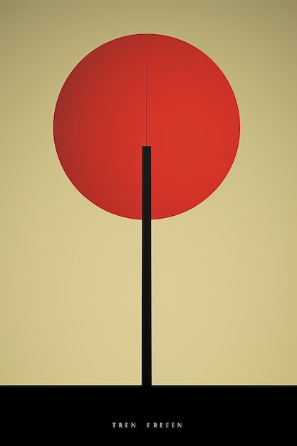 affiche rétro moderne design créatif minimaliste