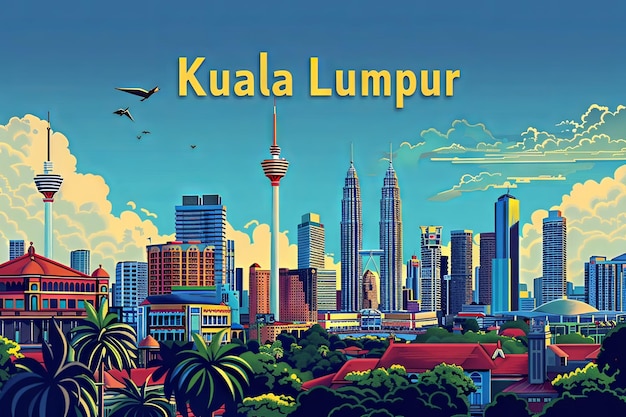 L'affiche de la ville de Kuala Lumpur