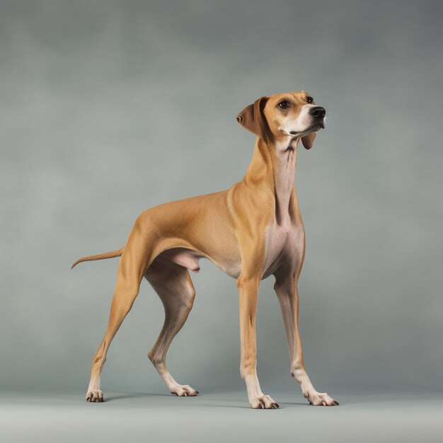 Afgan hound en studio de photographie pleine longueur photo générée par l'IA