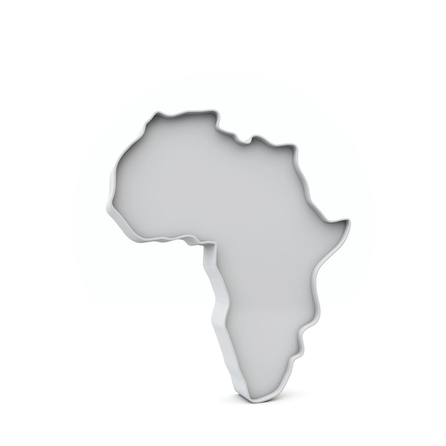 Photo afrique simple carte d en rendu gris blanc d