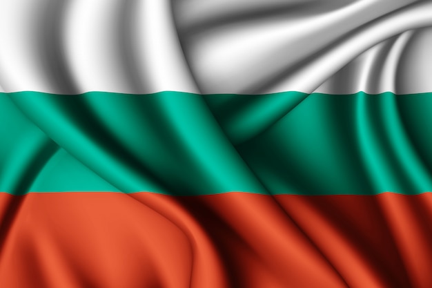 Agitant le drapeau de la Bulgarie