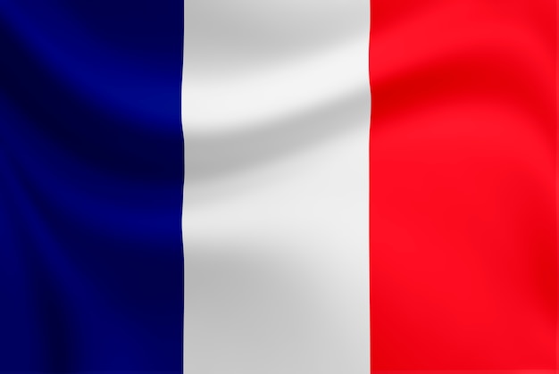 Agitant du drapeau de la france.