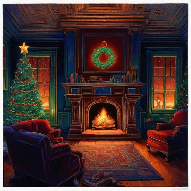 Une agréable soirée de Noël à la maison