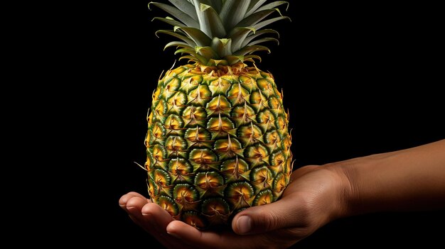 agriculteur cueillant le concept de récolte d'ananas