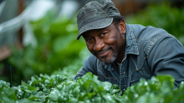 Photo un agriculteur qui utilise des techniques de biofumigation