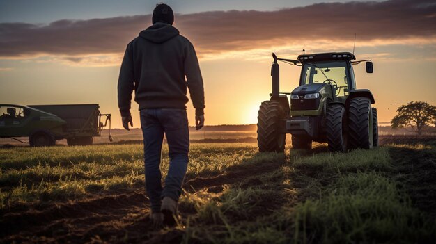 Photo les agriculteurs dans les champs