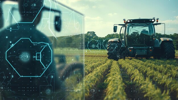 Photo les agriculteurs dans les champs