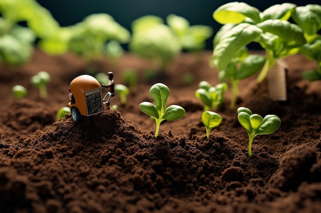 les agriculteurs plantent des graines de légumes