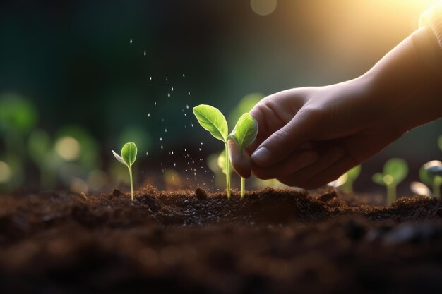 Une agricultrice vérifie la santé du sol pour la plantation