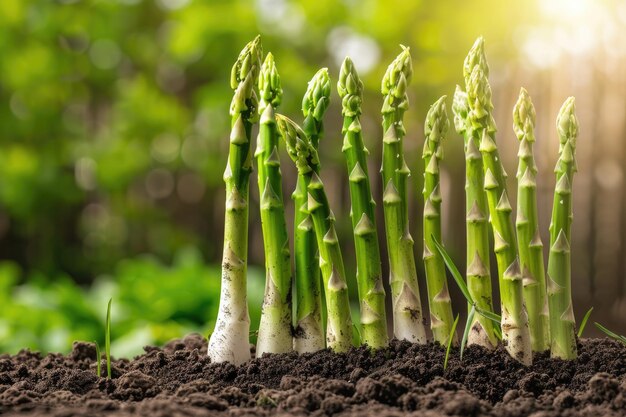 L'agriculture biologique des asperges dans le sol