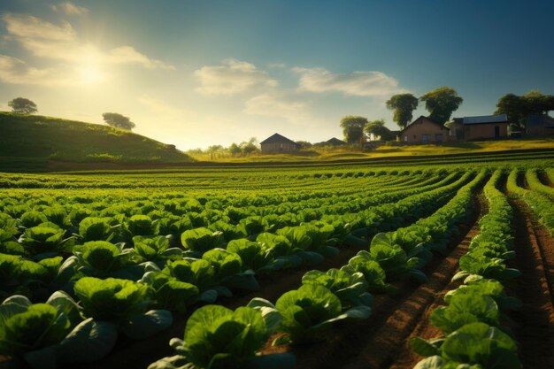 Une agriculture biologique luxuriante en action