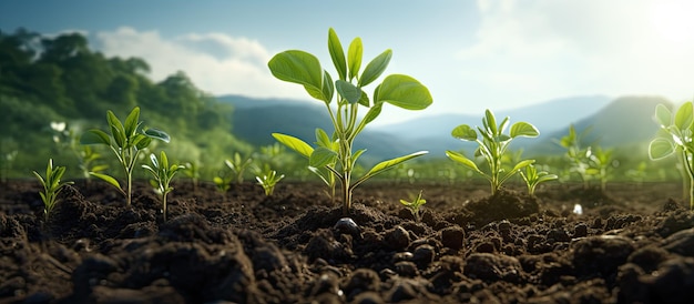 Agriculture Cultiver des plantes avec de l'espace disponible favorisant la croissance des plantes et repartir à neuf