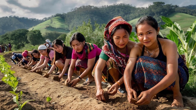 L'agriculture des femmes des tribus des collines