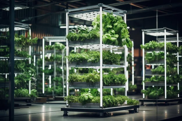 Agriculture futuriste Ville agricole verticale de haute technologie vivant avec des solutions innovantes