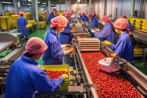 Agriculture moderne Ligne de montage de tri et d'emballage des fruits frais