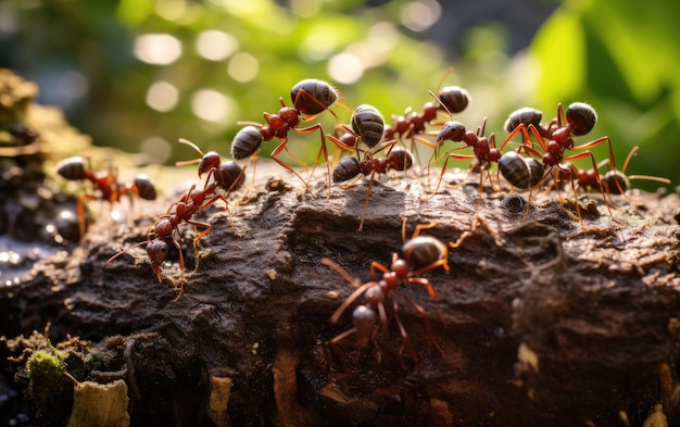 Photo l'agriculture à petite échelle le monde des fourmis
