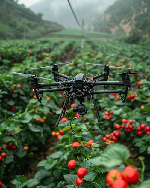 Agriculture de précision pulvérisation par drones Arrière-plan