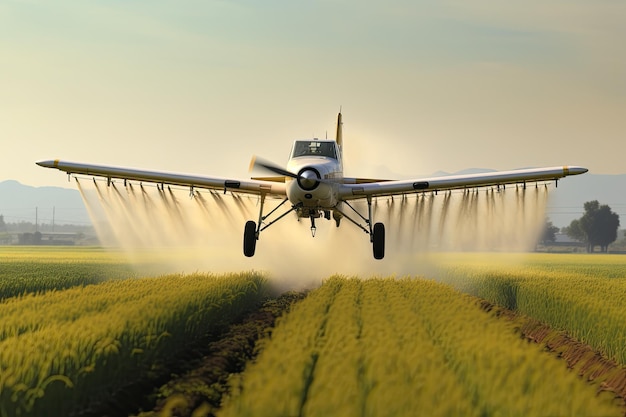 L'agro-industrie pulvérise des produits chimiques pour accélérer la croissance des cultures