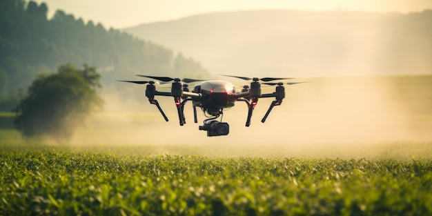 Agrodrone pour le traitement des champs agriculture intelligente IA générative
