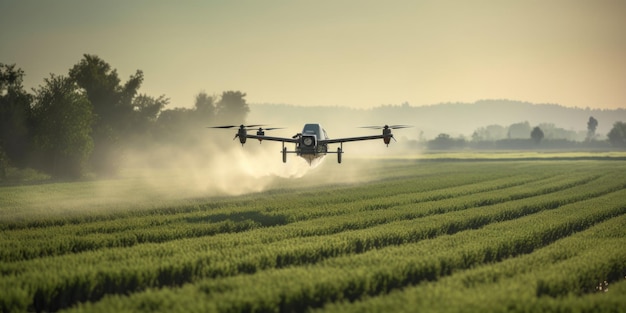 Agrodrone pour le traitement des champs agriculture intelligente IA générative