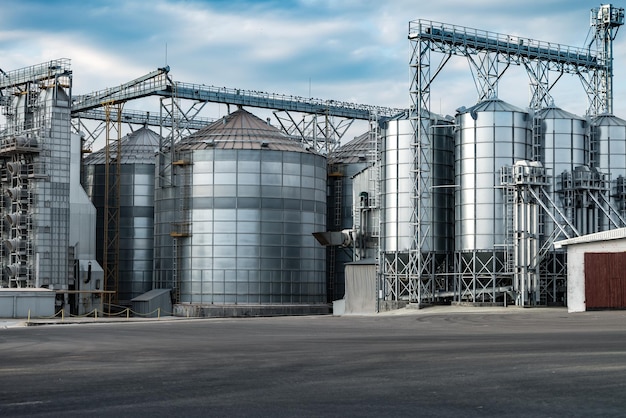 Agrotransformation et usine de fabrication pour la transformation et les silos d'argent pour le nettoyage à sec et le stockage des produits agricoles farine céréales et grains Élévateur à grenier