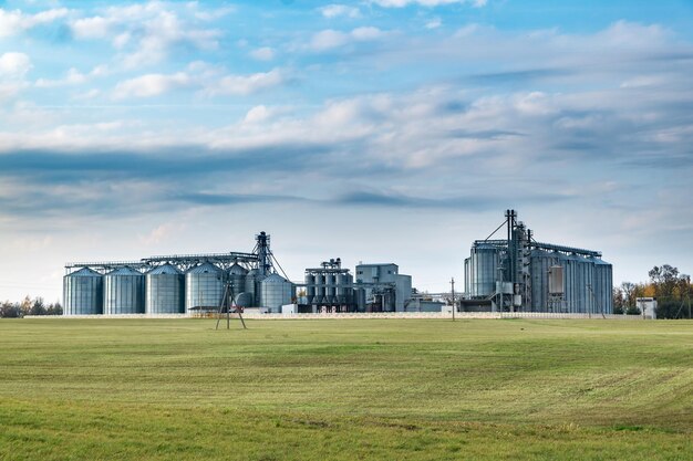 Agrotransformation et usine de fabrication pour la transformation et les silos d'argent pour le nettoyage à sec et le stockage des produits agricoles farine céréales et grains Élévateur à grenier