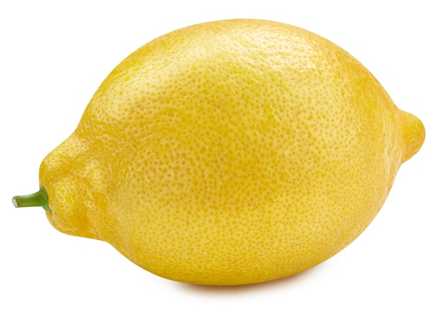 Agrumes citron jaune avec citron fruit à moitié isolé Citron avec un tracé de détourage