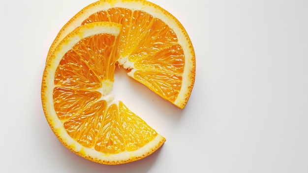 Des agrumes avec de la vitamine C sur fond blanc