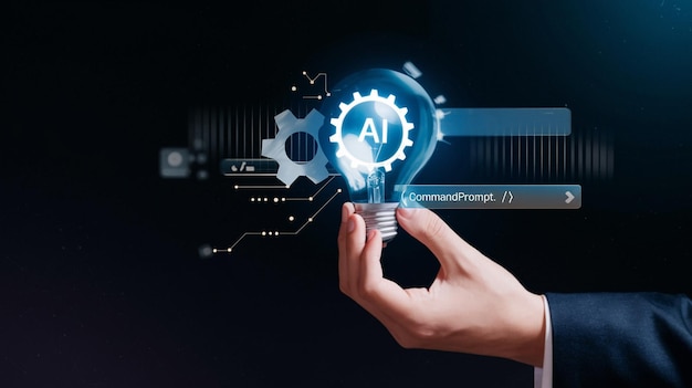 AI chatbot Programmeur utilisant l'intelligence artificielle pour le développement de logiciels à l'intérieur du bureau virtuel