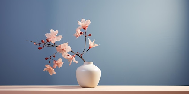 AI Generated AI Generative Décoration décorative pour la maison avec un vase de fleurs près du mur