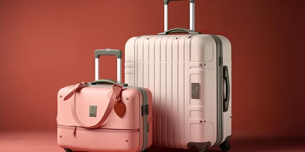 AI Generated AI Generative Photo illustration de la famille de bagages et de sacs de vacances de voyage