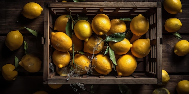 AI Generated AI Generative Photo réaliste illustration de citrons jaunes eco organi limes