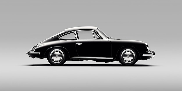 Photo ai generated ai generative vintage retro classic car porsche minimal luxe cher super voiture