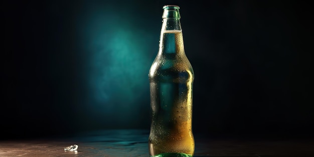 AI Generative AI Generated Macro shot photo of beer mock up scene background