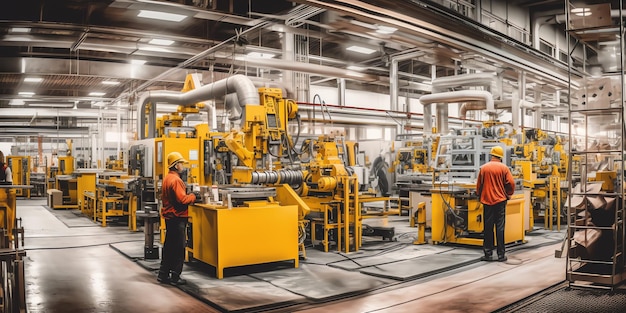 AI générative Atelier de machines des usines métallurgiques