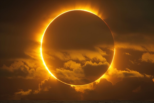 AI générative d'éclipse solaire